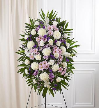 Lavender &amp; White Sympathy Standing Spray