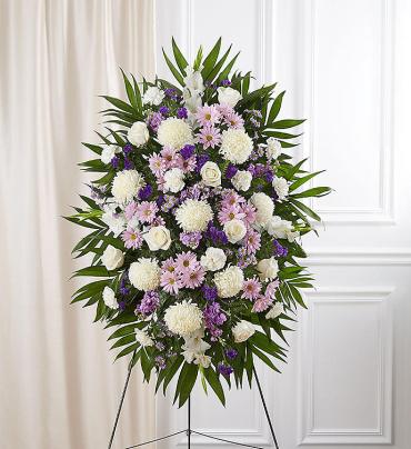 Lavender &amp; White Sympathy Standing Spray