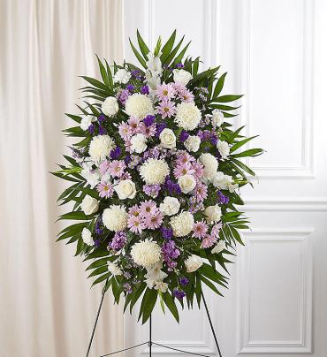 Lavender &amp; White Sympathy Standing Spray