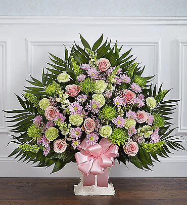 Heartfelt Tribute Floor Basket- Pastel