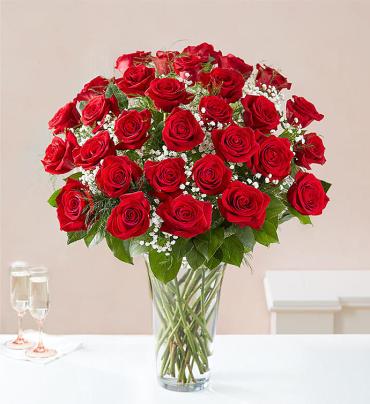 Long Stem Red Roses