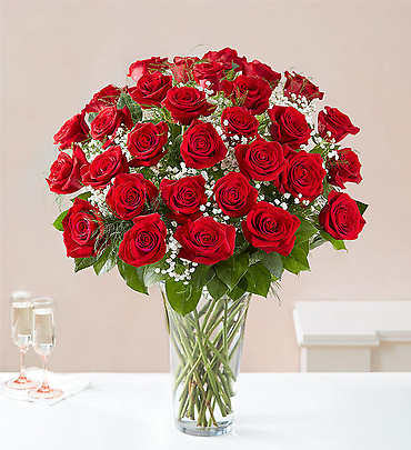 Long Stem Red Roses