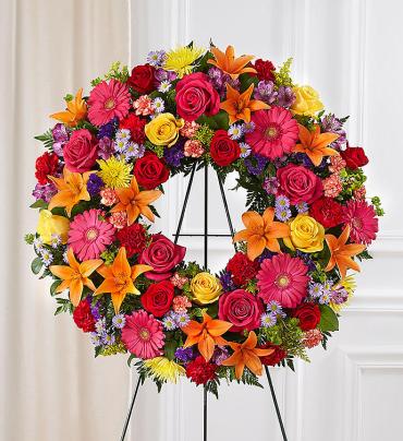 Serene Blessings Standing Wreath- Bright