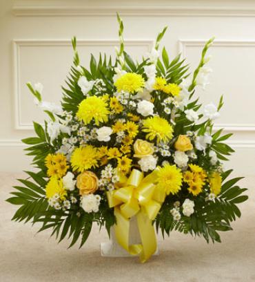 Heartfelt Tribute Floor Basket Arrangement