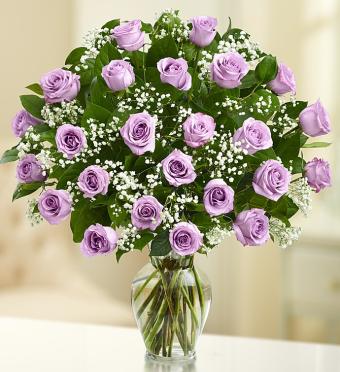 Long Stem Purple Roses